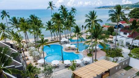 OUTRIGGER Koh Samui Beach Resort - Luxury beachfront hotel with beach bar, near Silver Beach OUTRIGGER Koh Samui Beach Resort – Luxury hotel in Koh Samui, Thailand