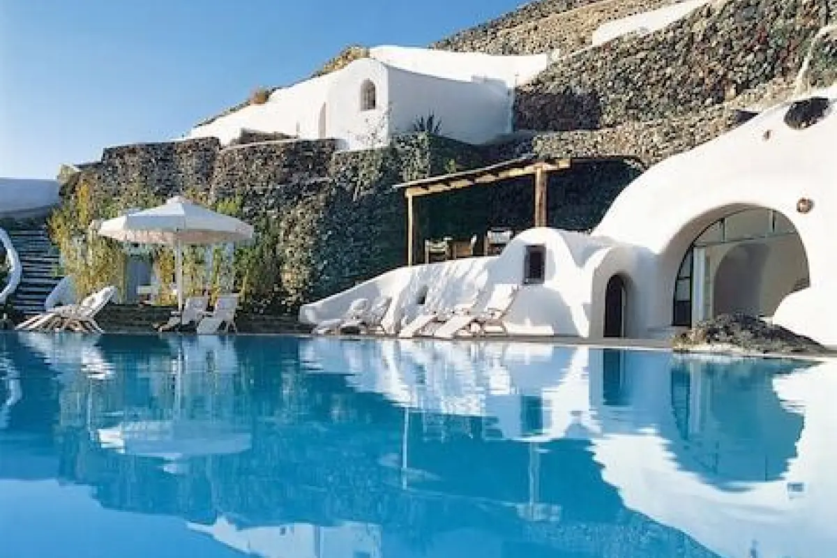 Perivolas in Santorini, Greece