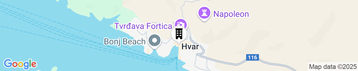 Map for Palace Elisabeth Hvar Hotel