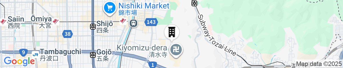 Map for Banyan Tree Higashiyama Kyoto