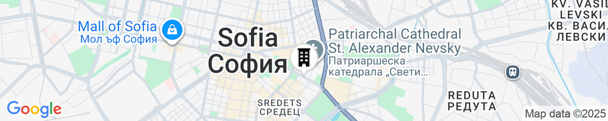 Map for Sense Hotel Sofia, a Member of Design Hotels