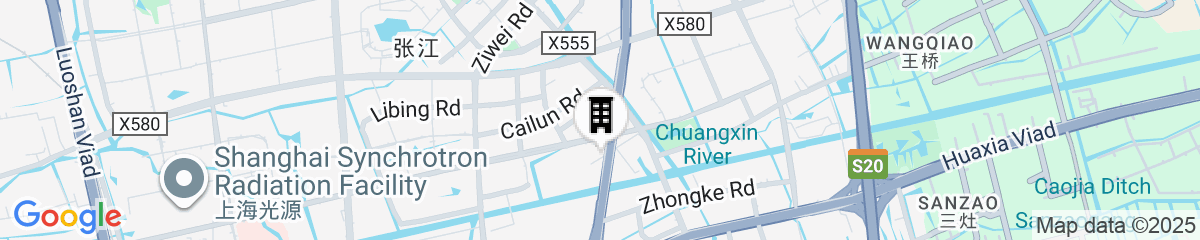 Map for Hilton Shanghai Zhangjiang Science City