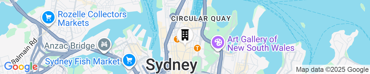 Map for The Fullerton Hotel Sydney