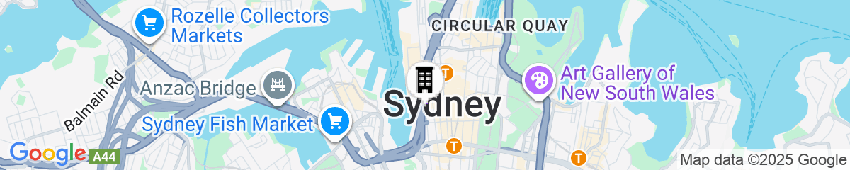 Map for Hyatt Regency Sydney