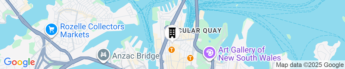 Map for Amora Hotel Jamison Sydney