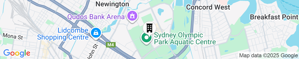 Map for Pullman at Sydney Olympic Park