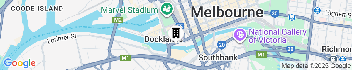 Map for 1 Hotel Melbourne
