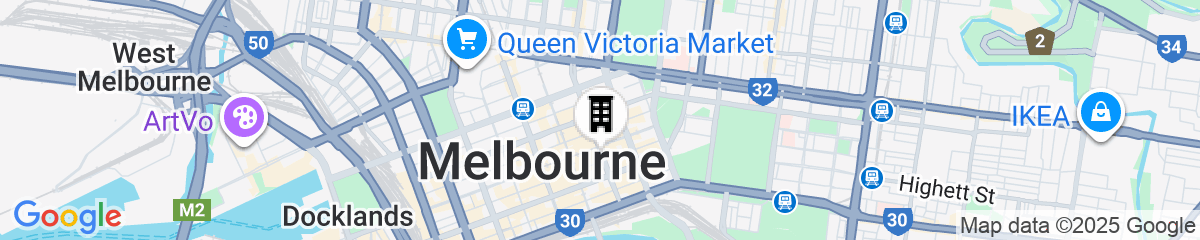 Map for QT Melbourne