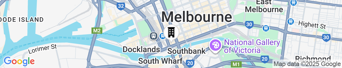 Map for Hyatt Centric Melbourne
