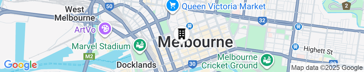 Map for Hilton Melbourne Little Queen Street