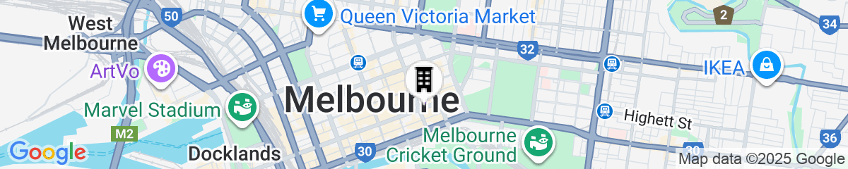 Map for Grand Hyatt Melbourne