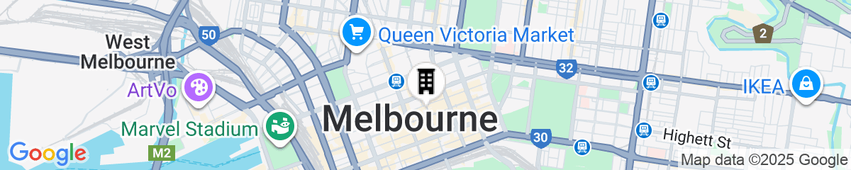 Map for Pullman Melbourne City Centre