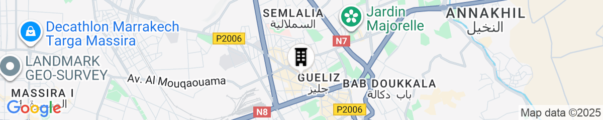 Map for Radisson Blu Hotel, Marrakech Carré Eden
