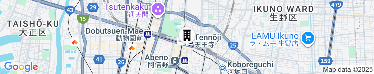 Map for Osaka Marriott Miyako Hotel