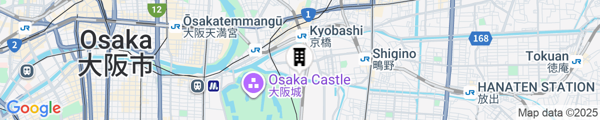 Map for Hotel New Otani Osaka