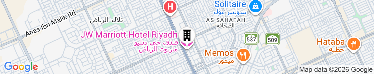 Map for JW Marriott Hotel Riyadh