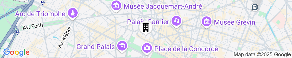 Map for Hôtel Marquis Faubourg Saint Honoré