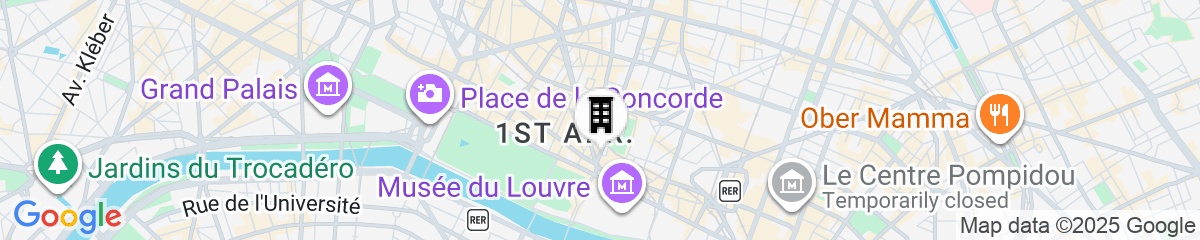 Map for La Clef Louvre Paris by The Crest Collection