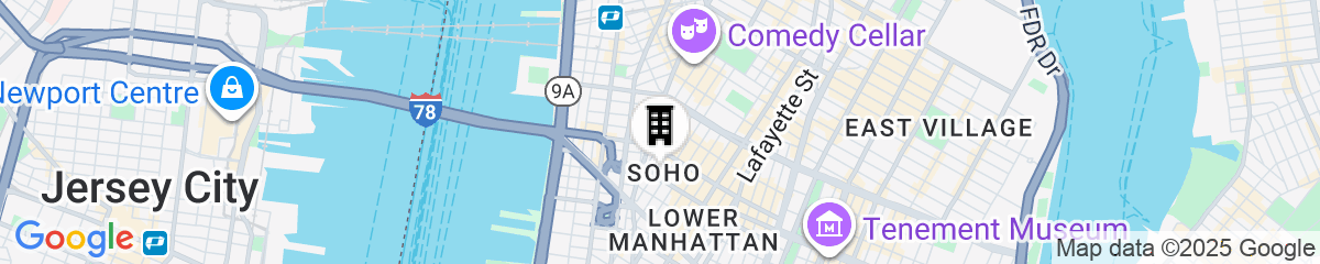 Map for The Manner, The Unbound Collection by Hyatt