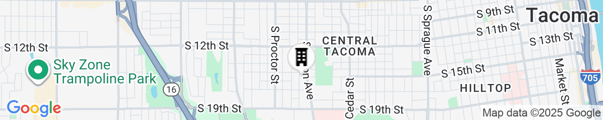 Map for Central Tacoma Homestay -private room-