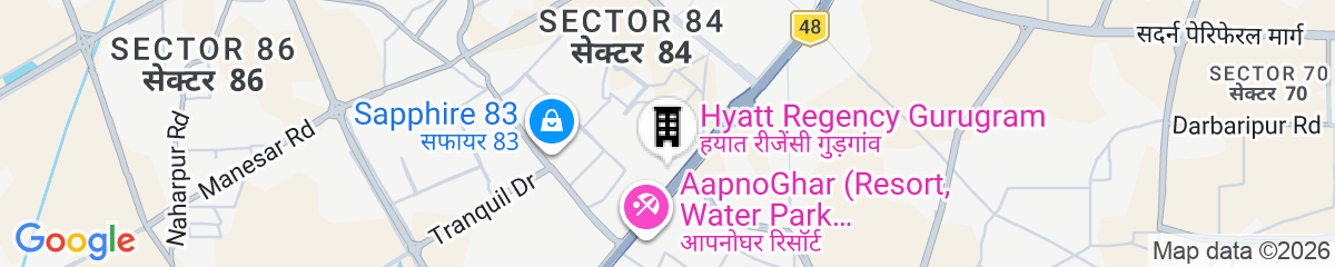 Map for Hyatt Regency Gurgaon