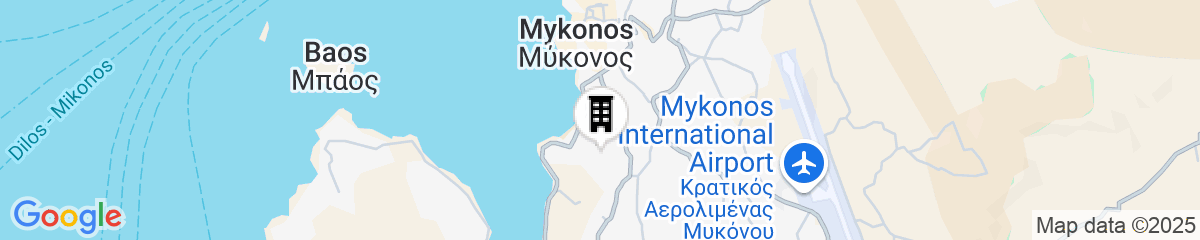 Map for Myconian Naia - Preferred Hotels & Resorts