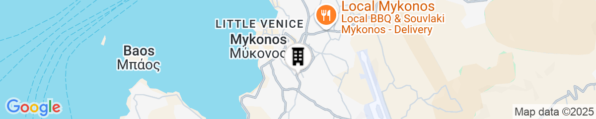 Map for Asty Mykonos Hotel & Spa -World of One Hotel Group