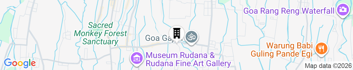 Map for Tanah Gajah, a Resort by Hadiprana