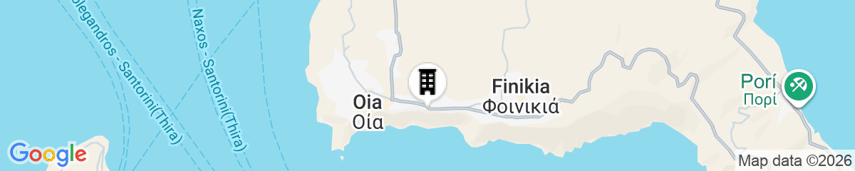 Map for Canaves Oia Suites - Small Luxury Hotels of the World