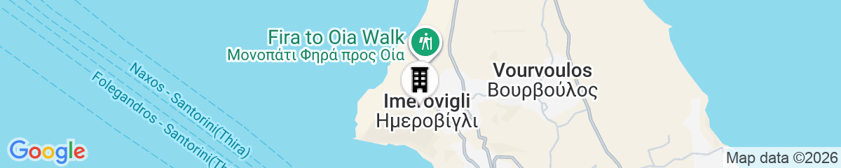 Map for Kivotos Santorini - Preferred Hotels & Resorts