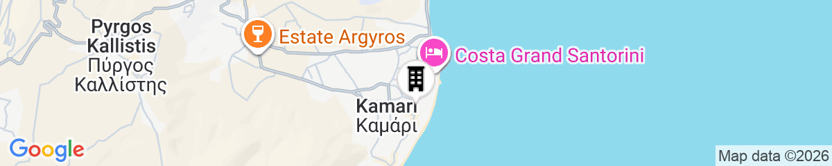 Map for Radisson Blu Zaffron Resort, Santorini
