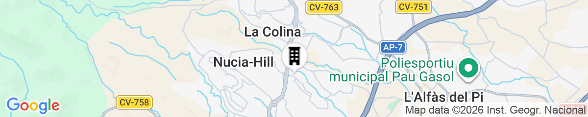 Map for Barcelo La Nucía Hills