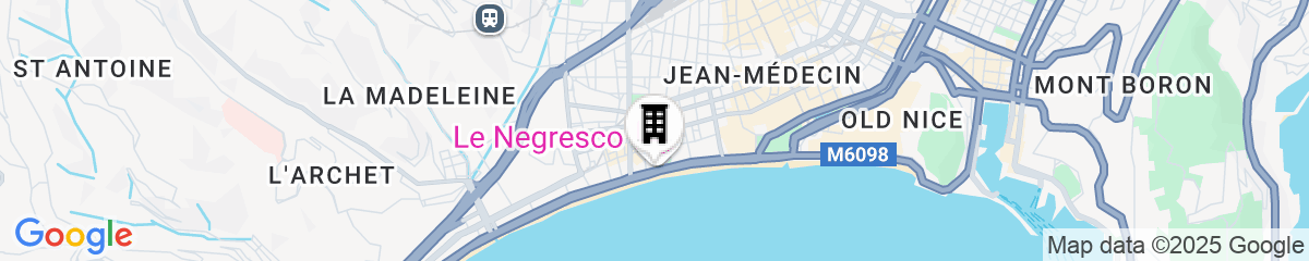Map for Hotel Le Negresco