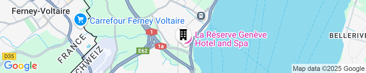 Map for La Reserve Geneve Hotel and Spa