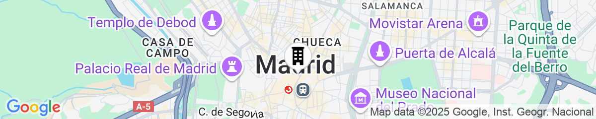 Map for Thompson Madrid, by Hyatt