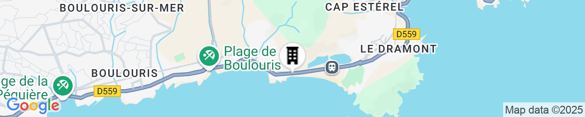 Map for Les Roches Rouges, a Beaumier hotel
