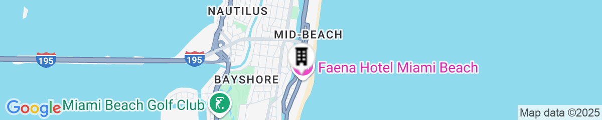 Map for Faena Hotel Miami Beach