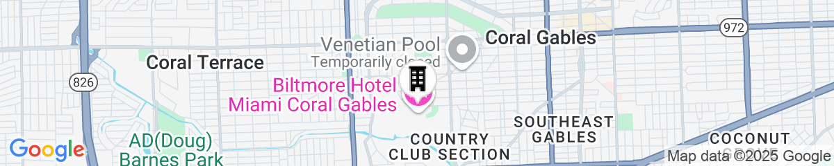 Map for Biltmore Hotel - Miami - Coral Gables