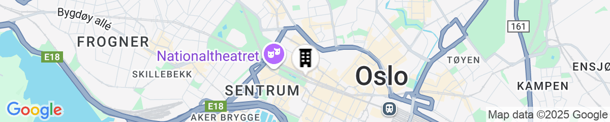 Map for Grand Hotel Oslo