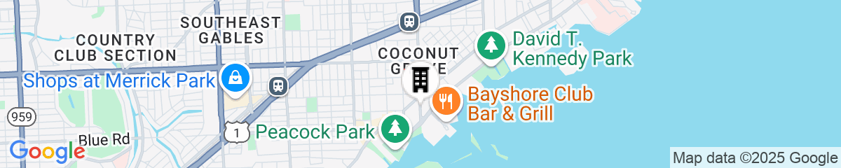 Map for The Ritz-Carlton Coconut Grove, Miami