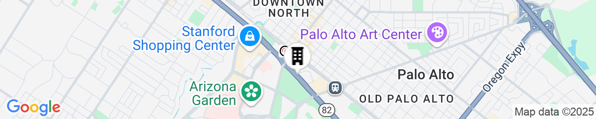 Map for Clement Palo Alto – All-Inclusive Urban Resort