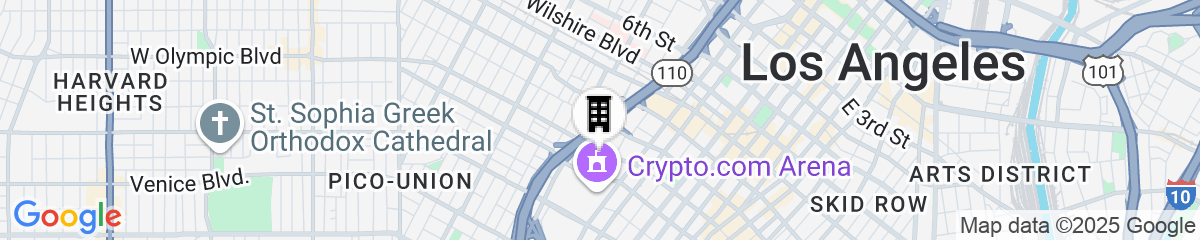 Map for The Ritz-Carlton, Los Angeles