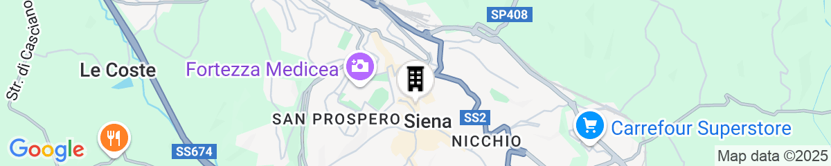 Map for Grand Hotel Continental Siena – Starhotels Collezione