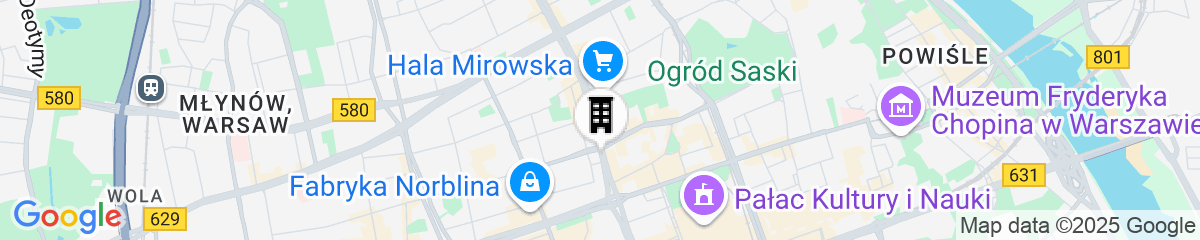 Map for The Westin Warsaw