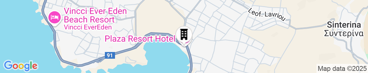 Map for Plaza Resort Hotel