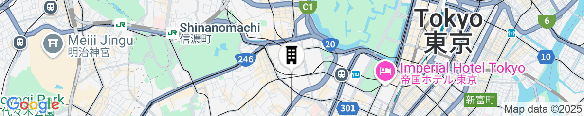 Map for The Capitol Hotel Tokyu