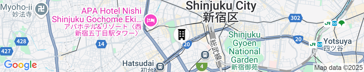 Map for Kimpton Shinjuku Tokyo by IHG