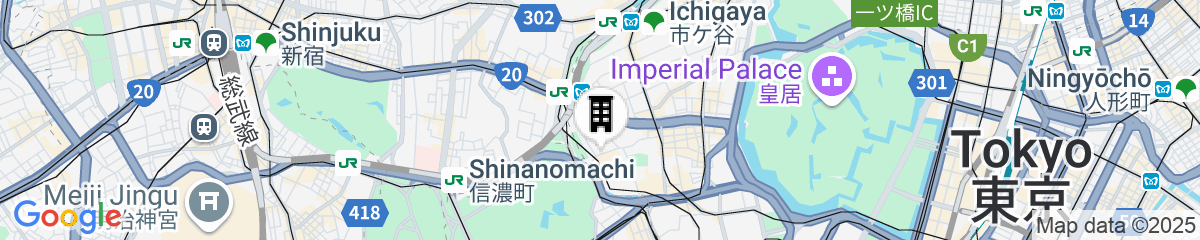 Map for Hotel New Otani Tokyo EXECUTIVE HOUSE ZEN
