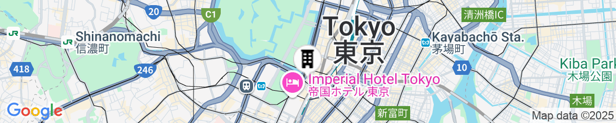 Map for The Peninsula Tokyo