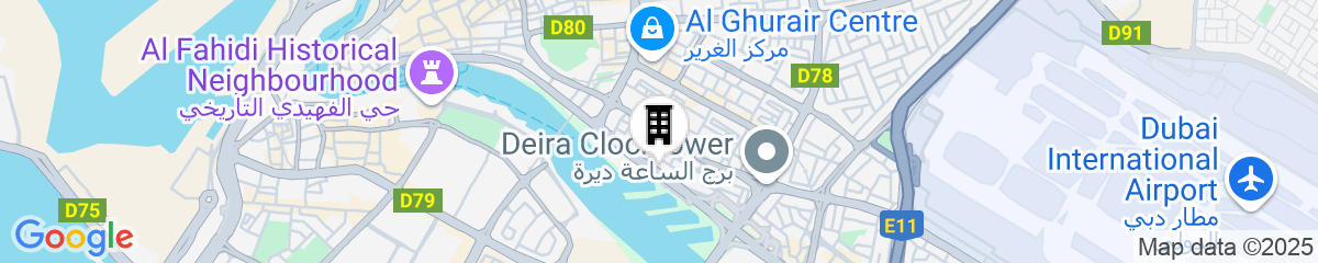 Map for Al Bandar Rotana – Dubai Creek